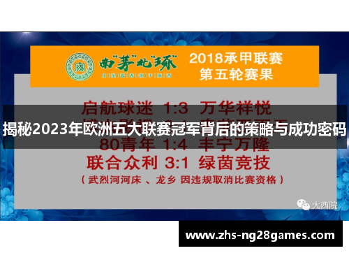 揭秘2023年欧洲五大联赛冠军背后的策略与成功密码 揭秘2023年欧洲五大联赛冠军背后的策略与成功密码