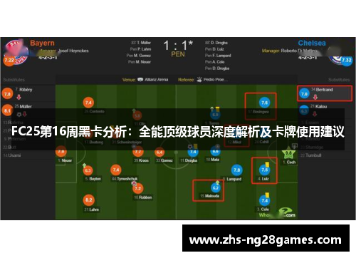 FC25第16周黑卡分析：全能顶级球员深度解析及卡牌使用建议