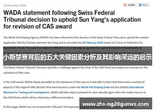小斯禁赛背后的五大关键因素分析及其影响深远的启示 小斯禁赛背后的五大关键因素分析及其影响深远的启示